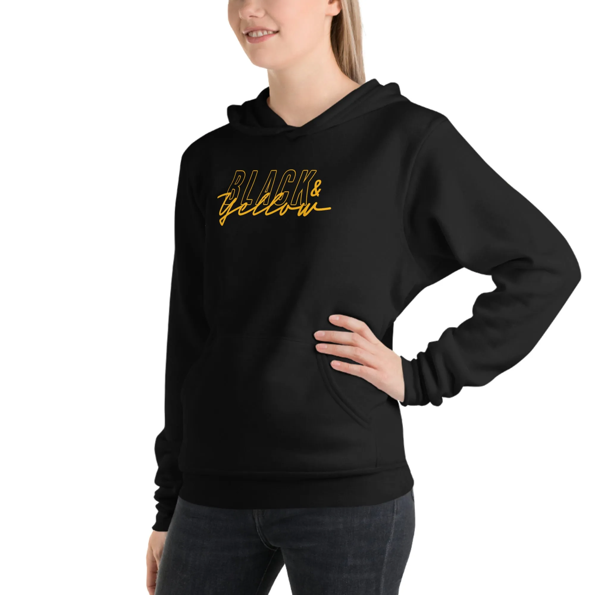 Midweight Hoodie – Black & Yellow